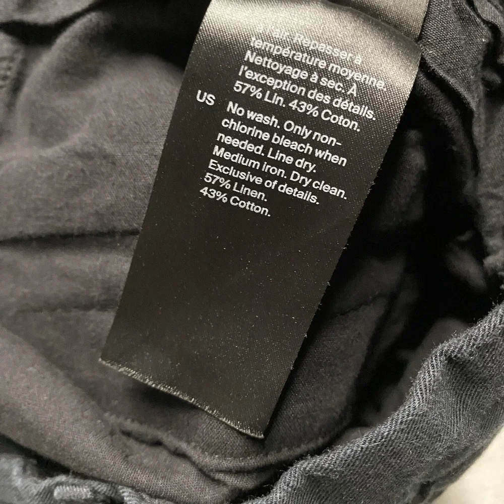 COS Pants Womens 32R‎ Black Linen Blend Trouser Casual